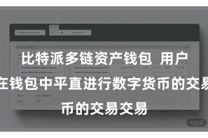 比特派多链资产钱包 用户不错在钱包中平直进行数字货币的交易交易